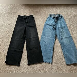 Zara girls 13-14 cropped raw hem jeans